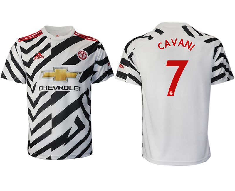 Men 2020-2021 club Manchester United away aaa version #7 white Soccer Jerseys->manchester united jersey->Soccer Club Jersey